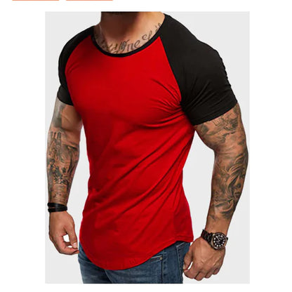 Men's Heavyweight Color Block Short Sleeve T-Shirt